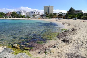 playa platja des pinet bahia de sant antoni sant josep