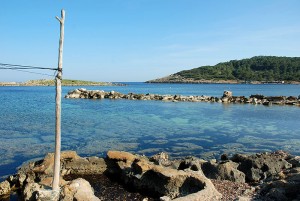 cala playa sa sal rossa parque natural ses salines ibiza eivissa